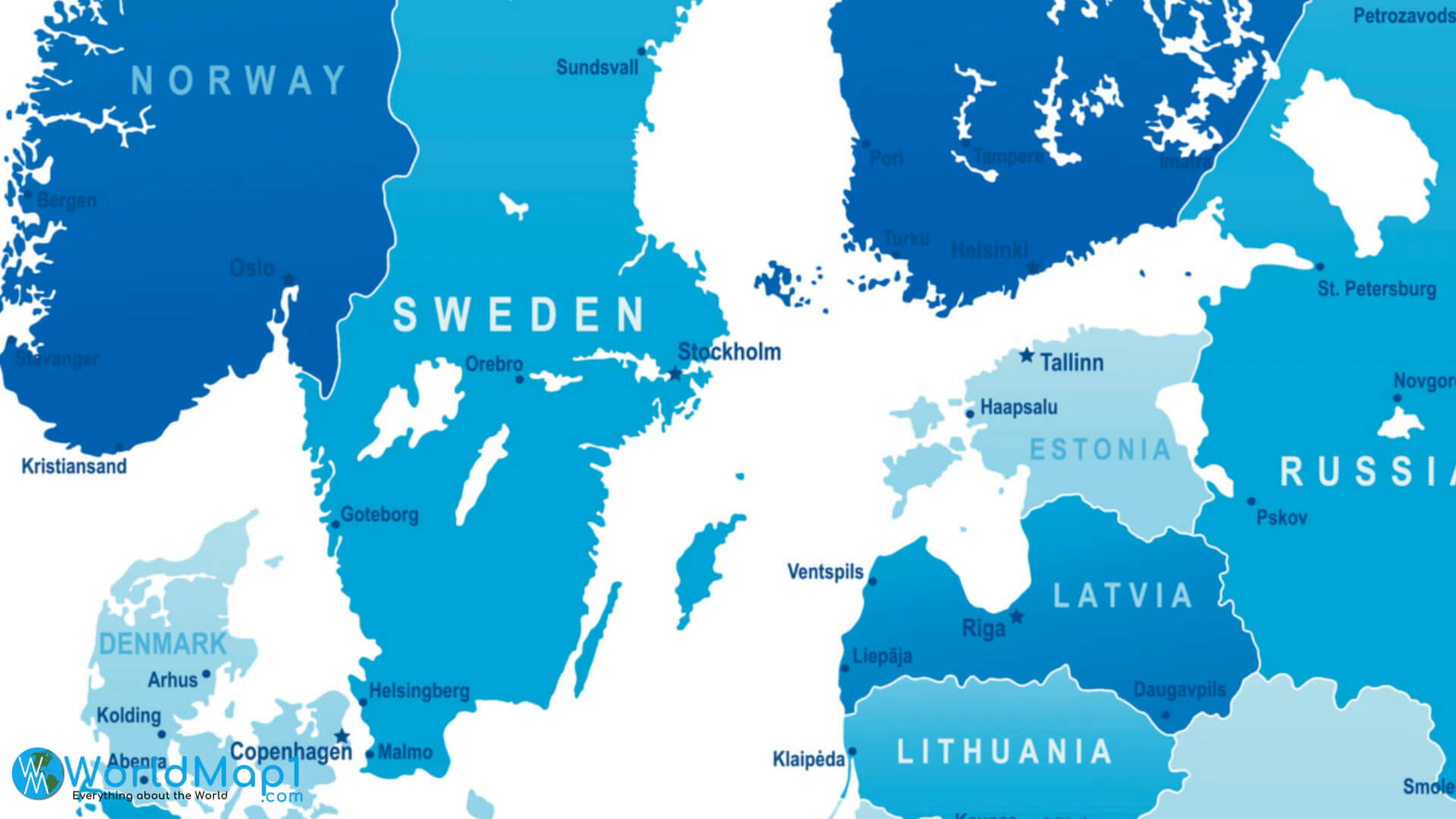 Tallinn and Haapsalu Location Map in Estonia